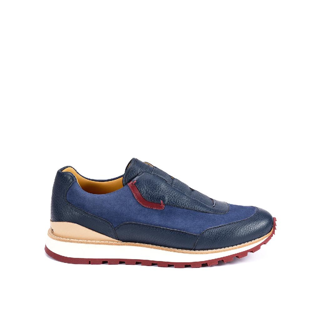 A.Testoni MOENA SNEAKER NUBUK CALF+DEER ° Offerta