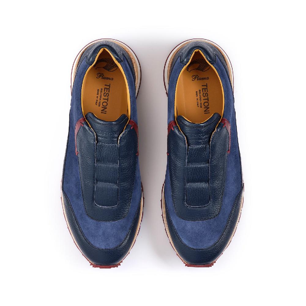 A.Testoni MOENA SNEAKER NUBUK CALF+DEER ° Offerta