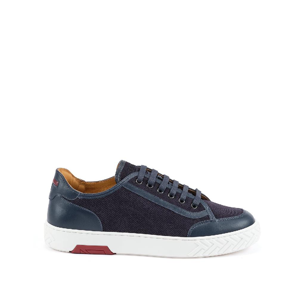 A.Testoni RAVENNA SNEAKER VELVET SUEDE CALF+CALF ° In Vendita
