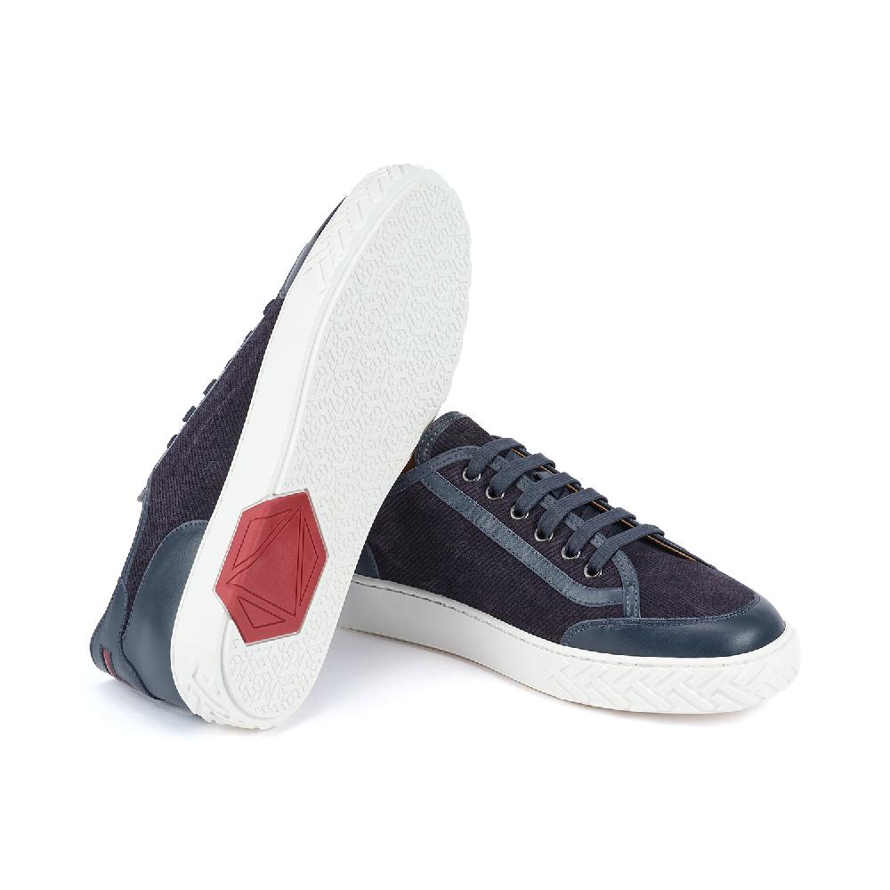 A.Testoni RAVENNA SNEAKER VELVET SUEDE CALF+CALF ° In Vendita