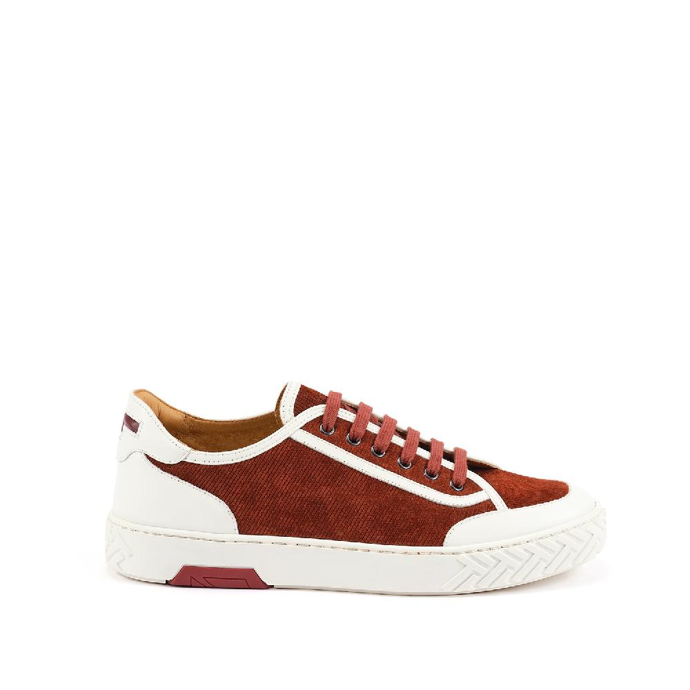 A.Testoni RAVENNA SNEAKER VELVET SUEDE CALF+CALF ° Saldi