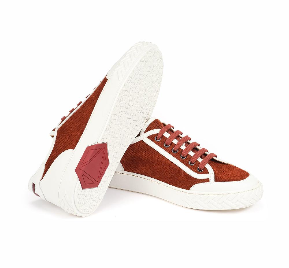 A.Testoni RAVENNA SNEAKER VELVET SUEDE CALF+CALF ° Saldi