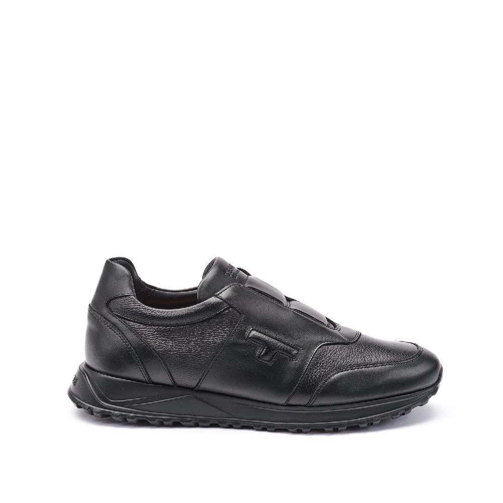 A.Testoni CUNEO SNEAKER SPORT NAPA CALF + GRAINED CALF Vendita Calda