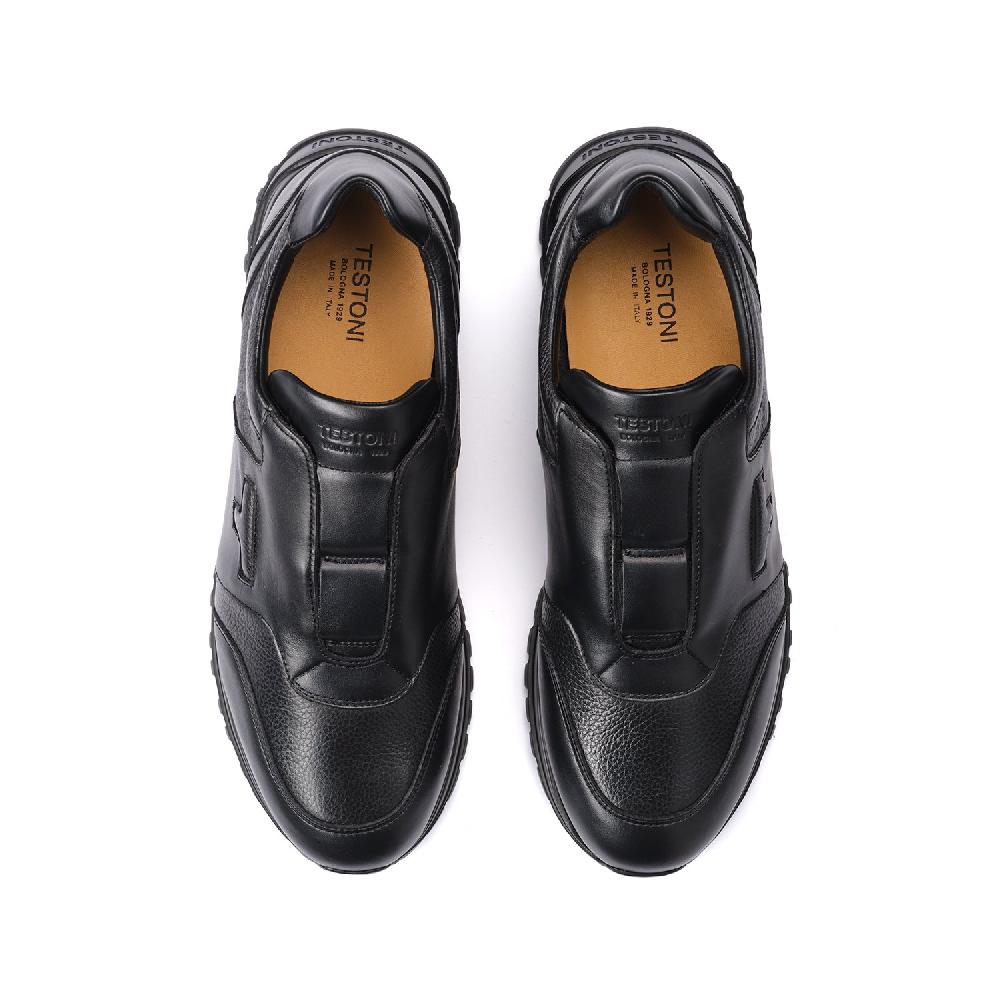 A.Testoni CUNEO SNEAKER SPORT NAPA CALF + GRAINED CALF Vendita Calda