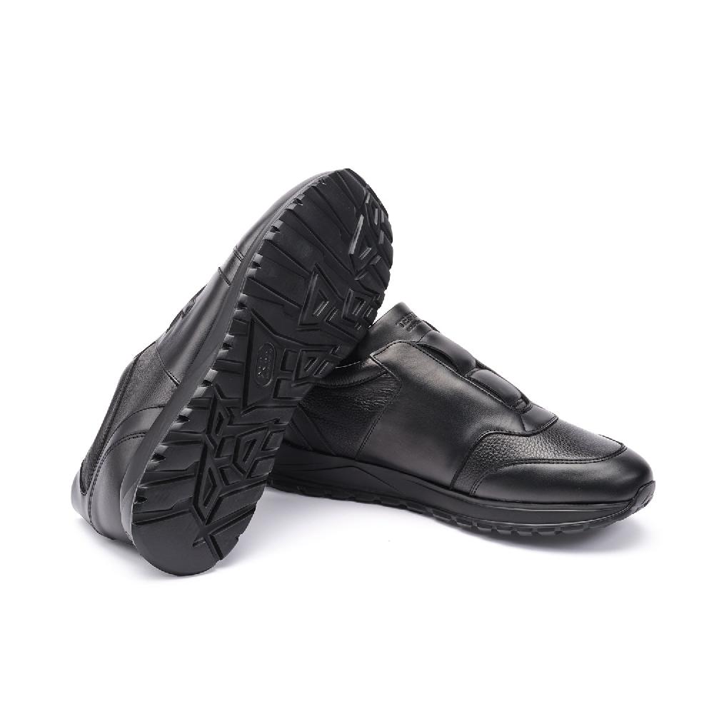 A.Testoni CUNEO SNEAKER SPORT NAPA CALF + GRAINED CALF Vendita Calda