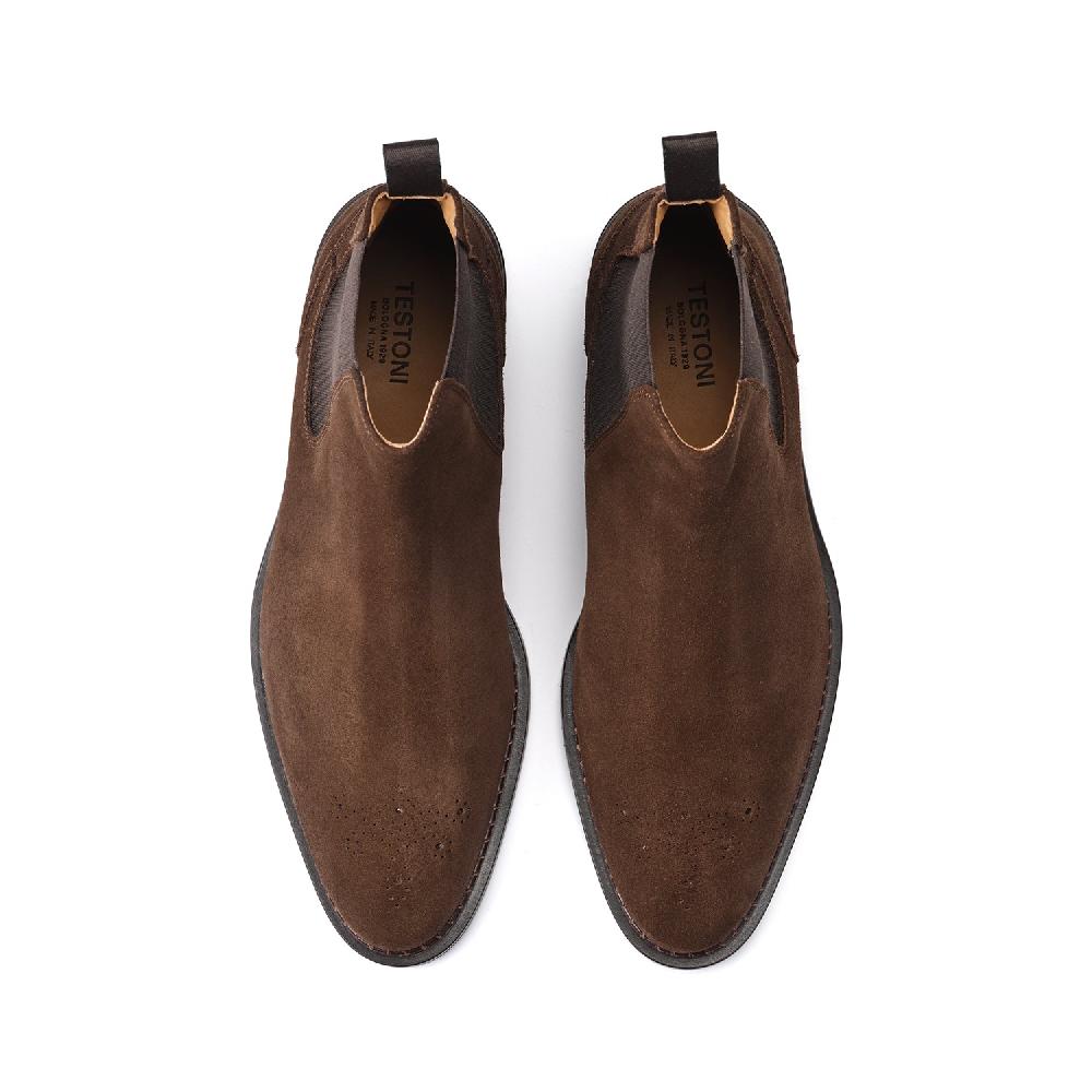 A.Testoni VENEZIA CHELSEA ENGLISH SUEDE CALF Nuova