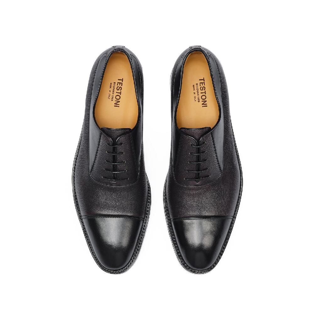 A.Testoni VALDOBBIADENE P.RAPID OXFORD TOP CALF+ ANTIQUE CAVIAR CALF ° 2025