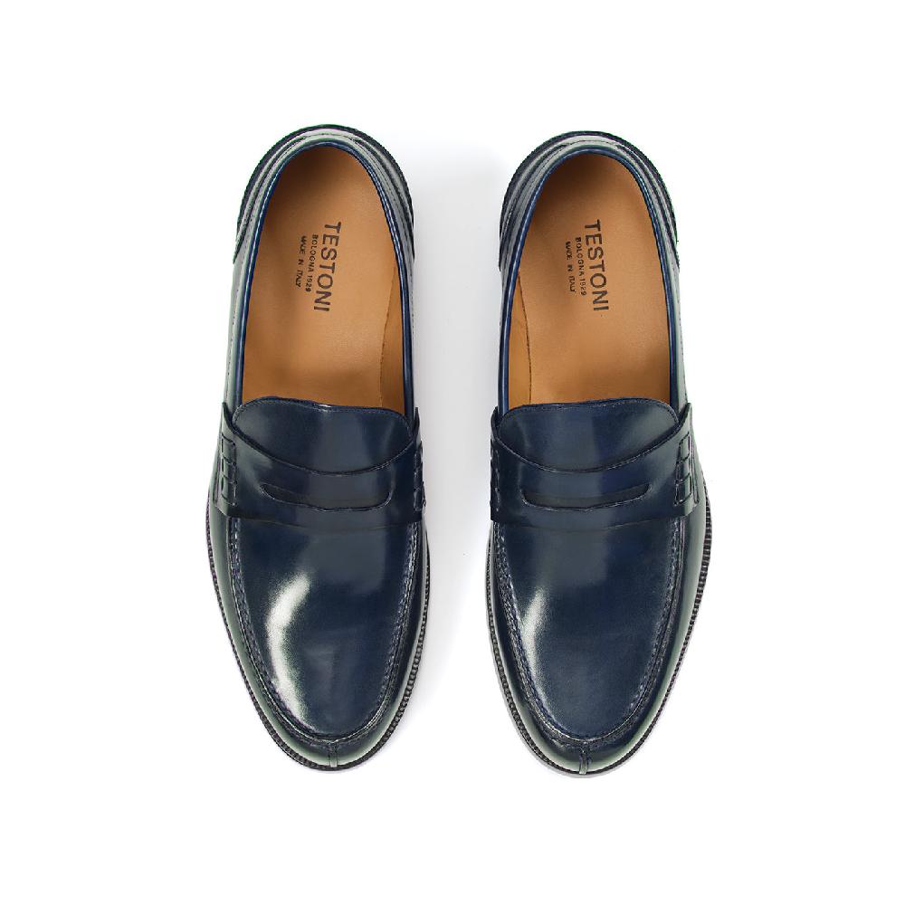 A.Testoni TRENTO LEATHER LOAFER ° Saldi Di Fabbrica