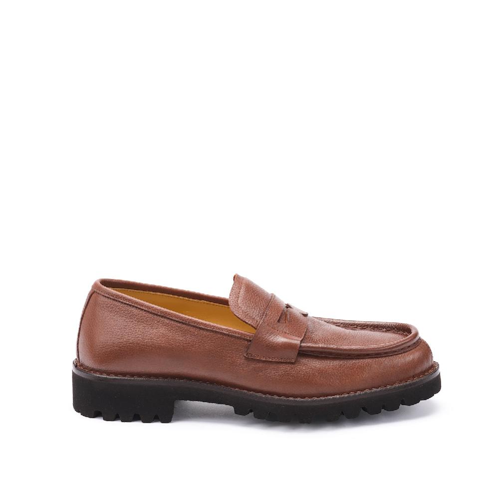 A.Testoni COURMAYEUR LOAFER GRAINED CALF Vendite Flash