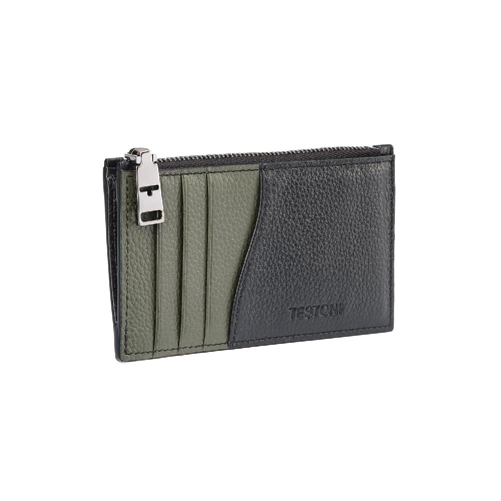 A.Testoni ZIP CREDIT CARD CASE GRAINCALF ° 2025