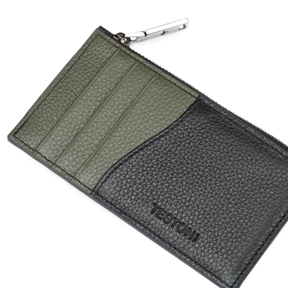 A.Testoni ZIP CREDIT CARD CASE GRAINCALF ° 2025