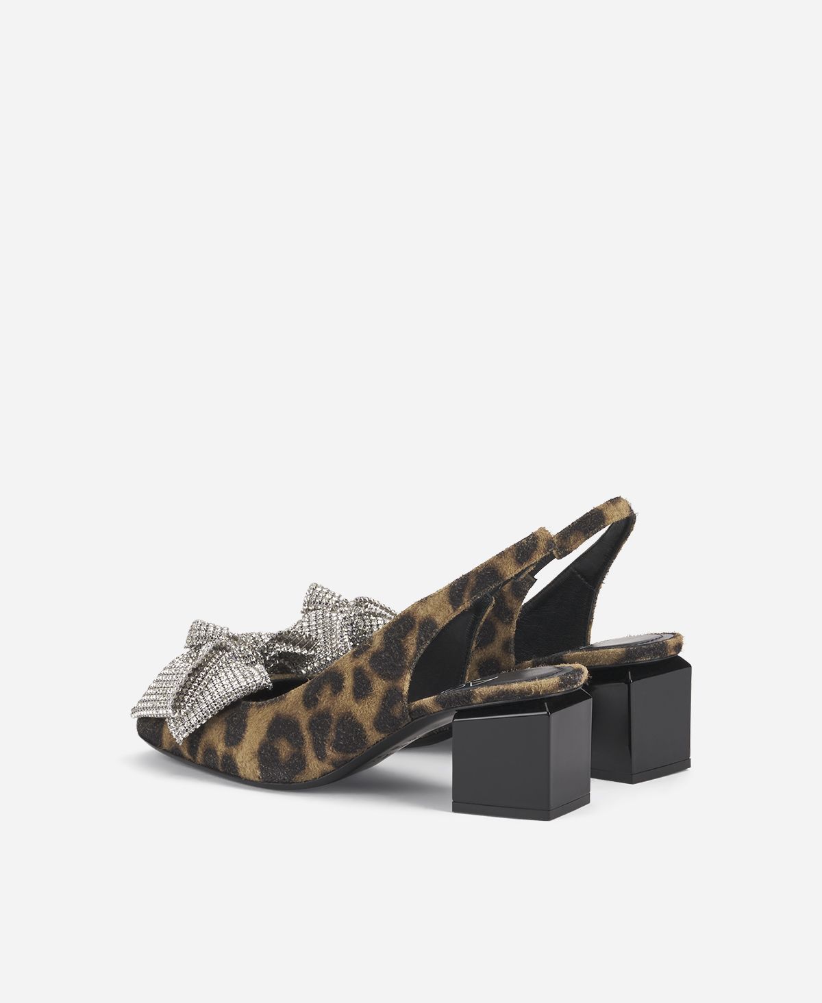 ﻿Agl Sling-back con fiocco Stampa leopard Angie Ribbon Affare Del Giorno