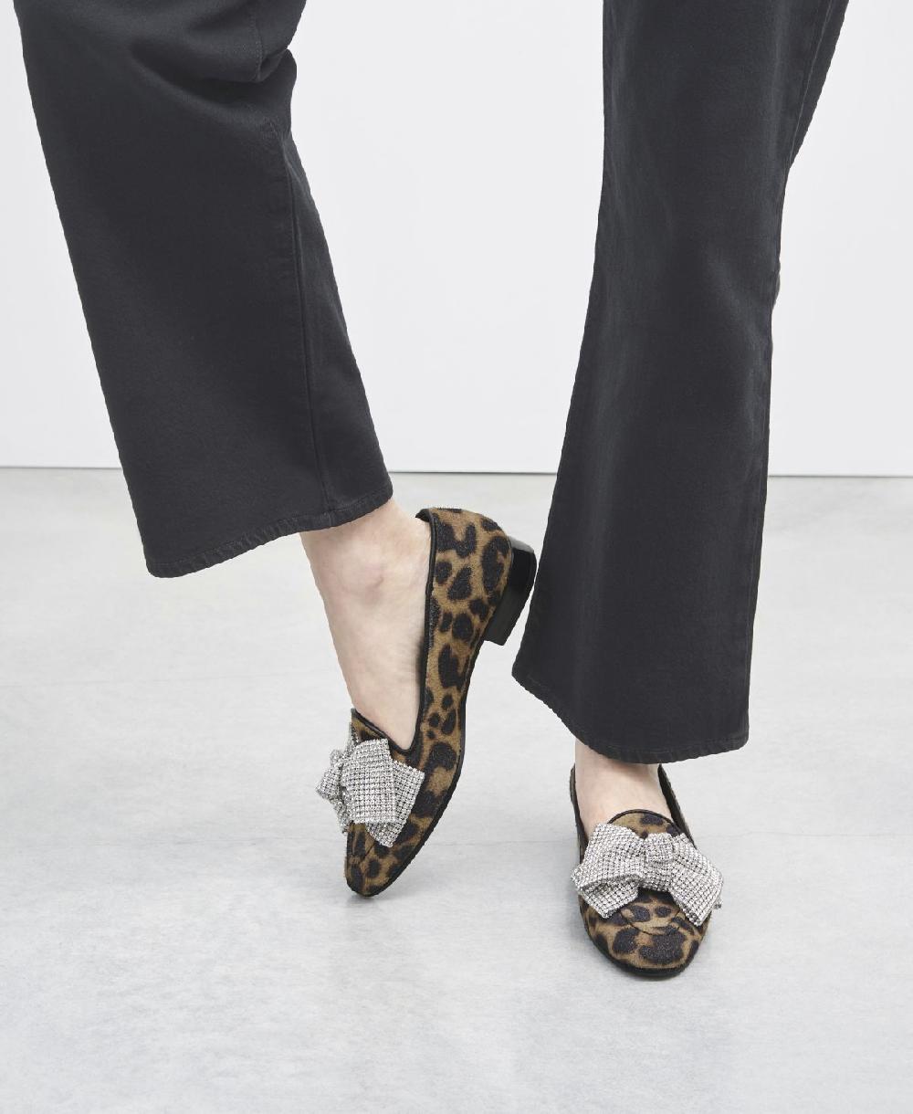 Agl Loafer con fiocco Stampa leopard Costanza Ribbon Offerta