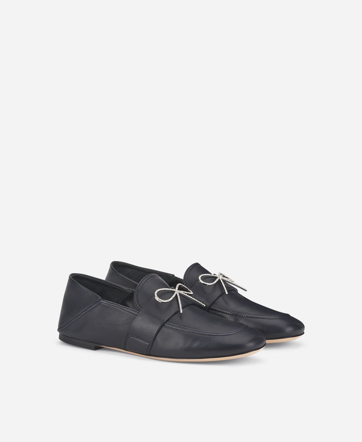 Agl Mocassino con fiocco Blu Crystal Ribbon Vendita Calda
