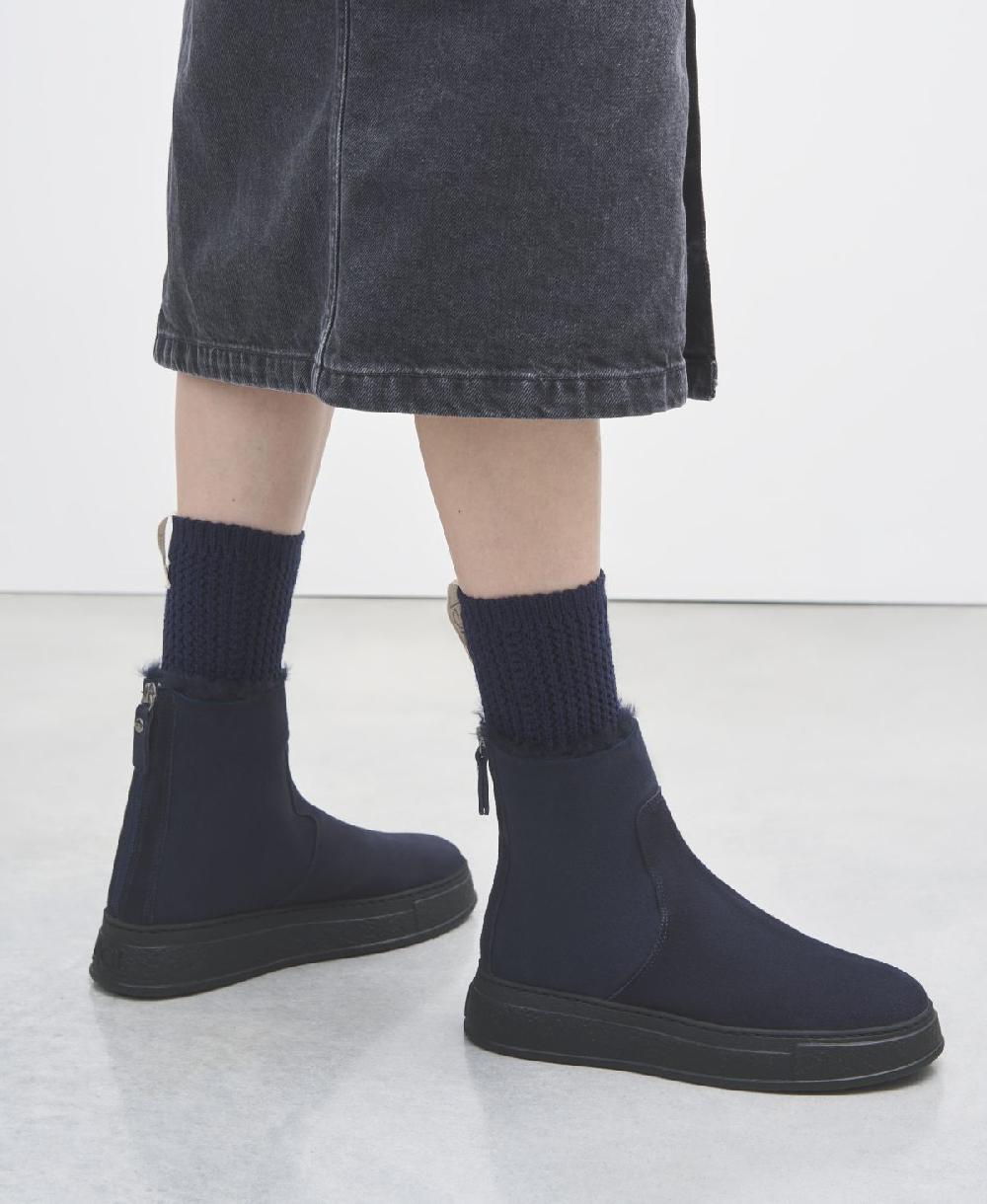 Agl Stivaletto in montone Blu Giuly Warm Moda