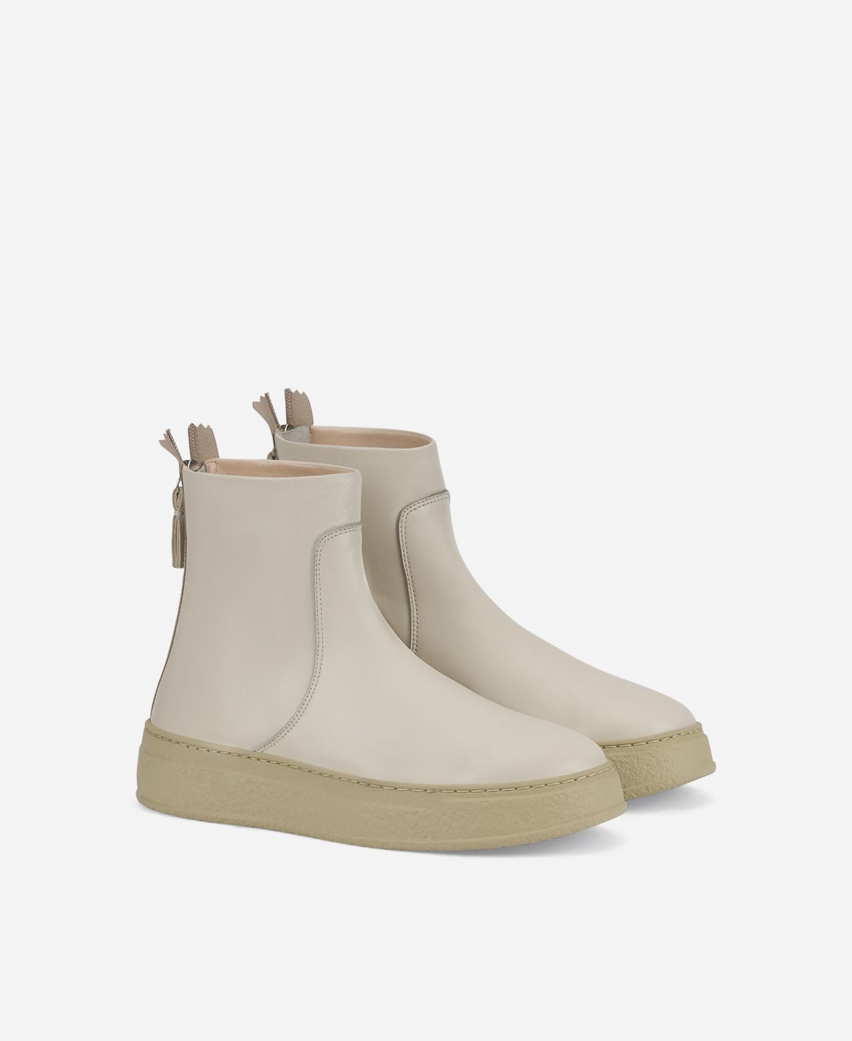 Agl Stivaletto in pelle Crema Giuly Italy