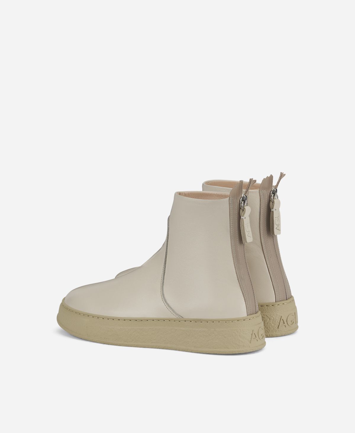 Agl Stivaletto in pelle Crema Giuly Italy