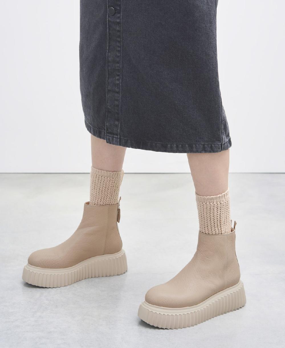 Agl Stivaletto in pelle Beige Sandy 2025