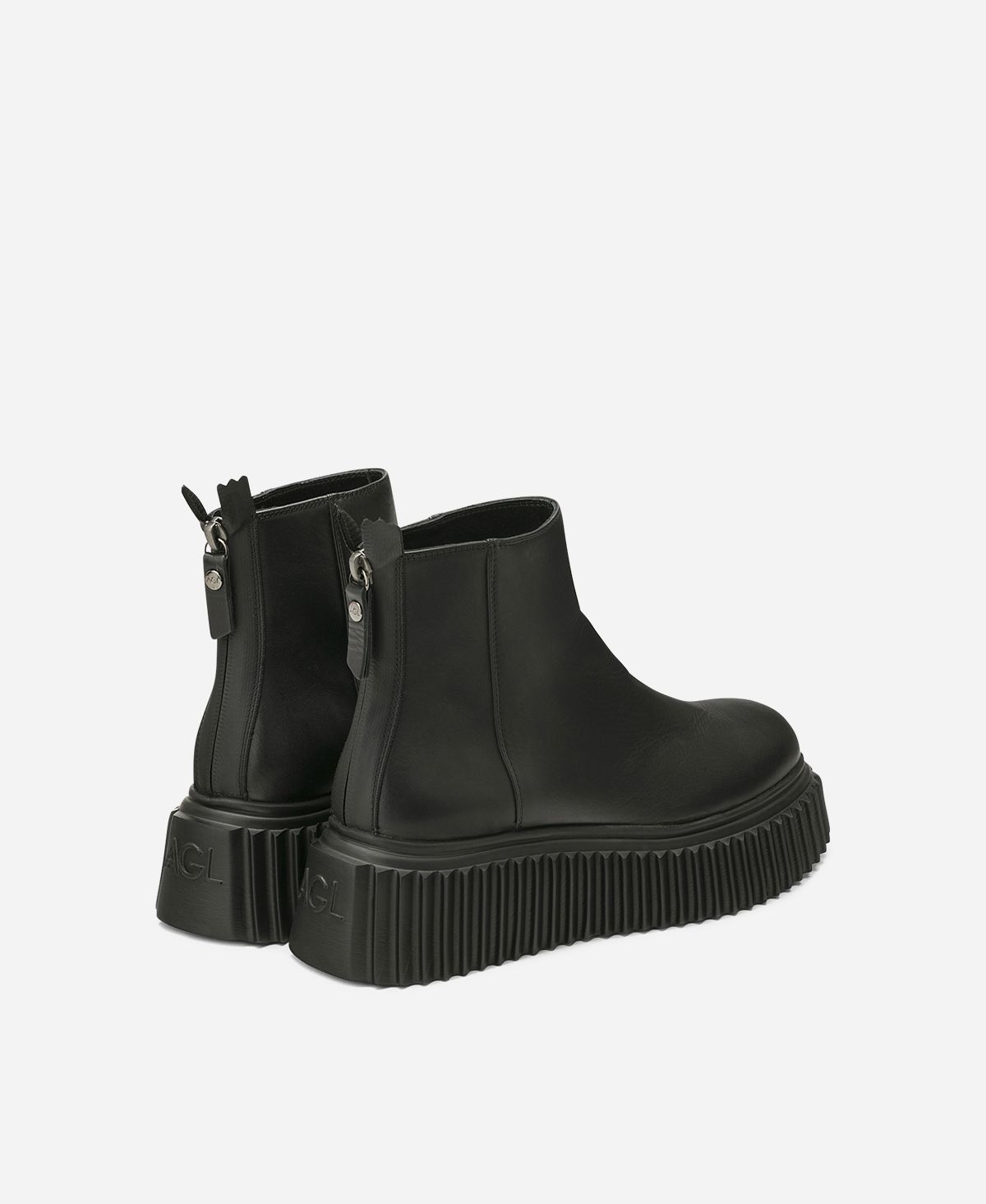 Agl Stivaletto in pelle Nero Sandy In Linea