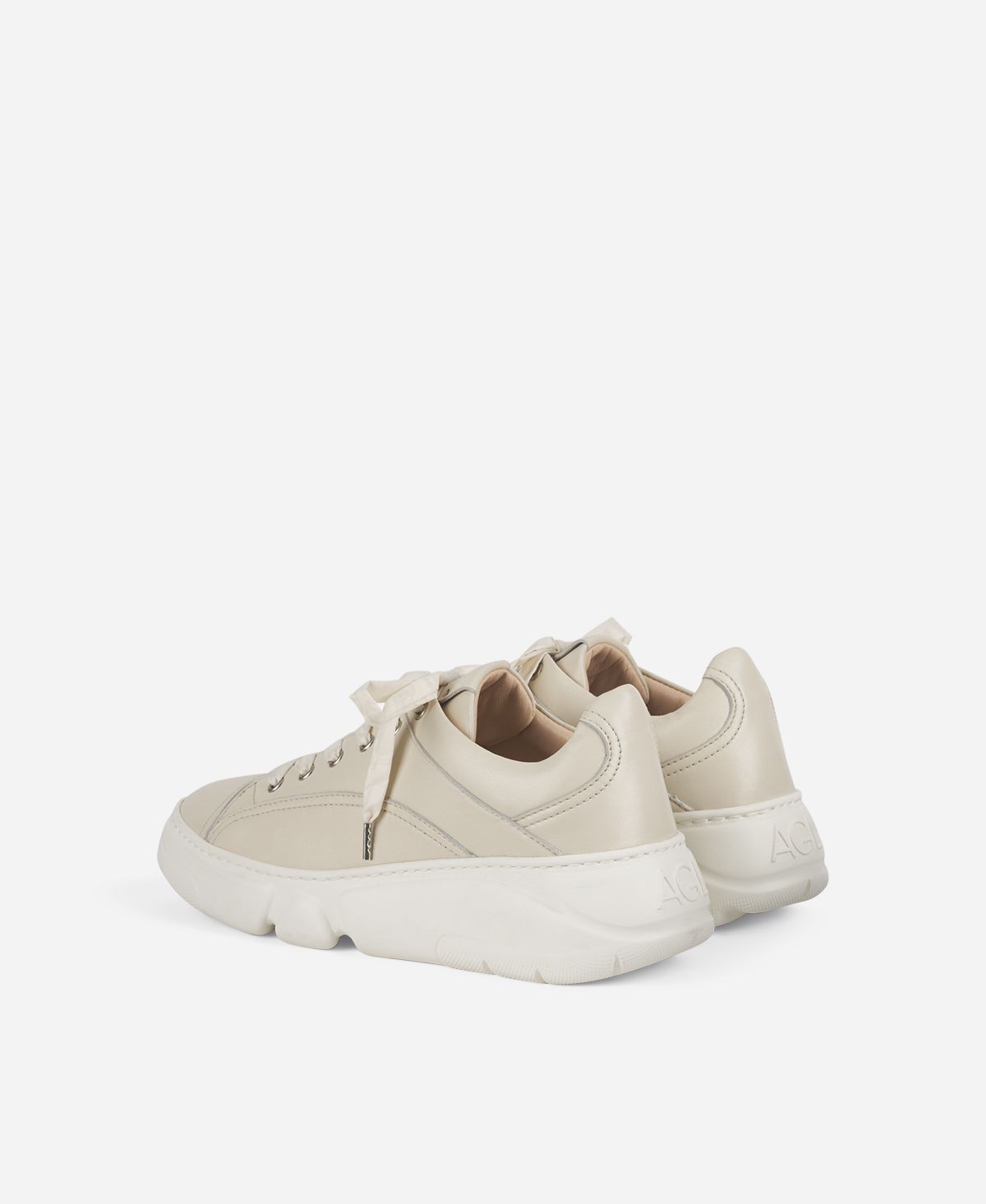 Agl Sneaker con lacci in nylon Avorio Fiona Qualità