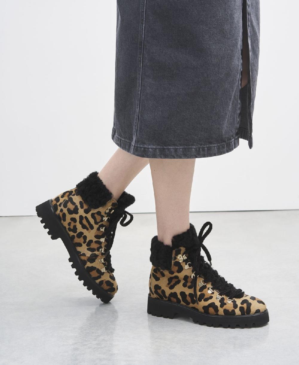 Agl Stivaletto con pelliccia Stampa leopard Goldie Mountain Soddisfazione Garantita
