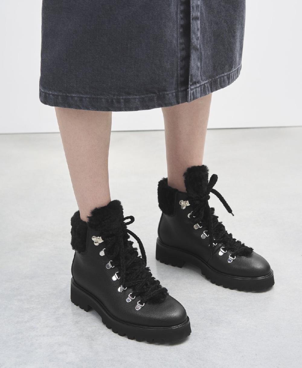 Agl Stivaletto con pelliccia Nero Goldie Mountain Negozi Online