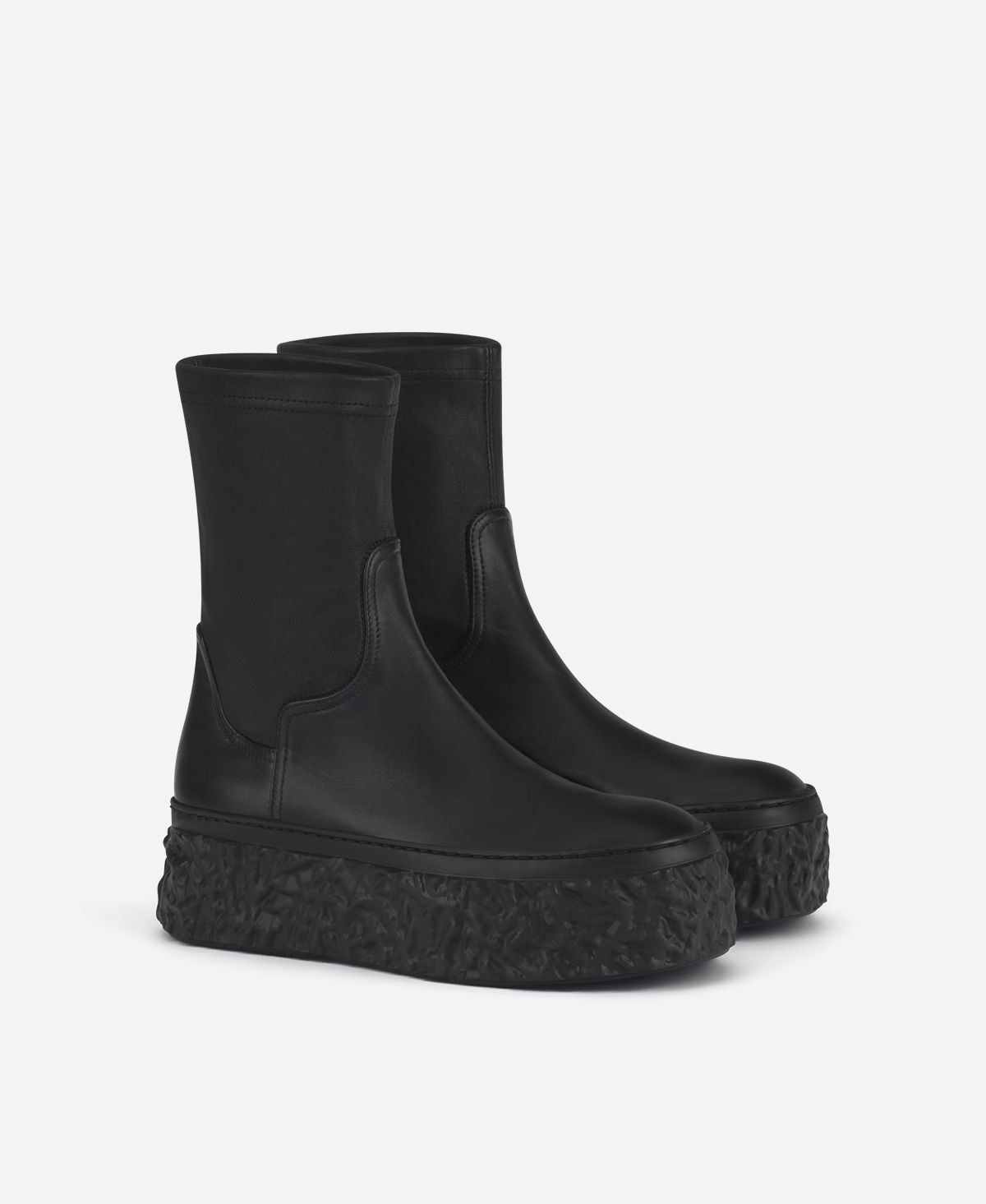 Agl Stivaletto stretch con platform Nero Magma Stretch Offerta