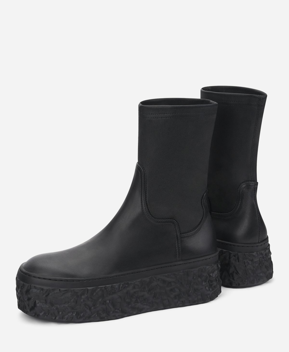 Agl Stivaletto stretch con platform Nero Magma Stretch Offerta