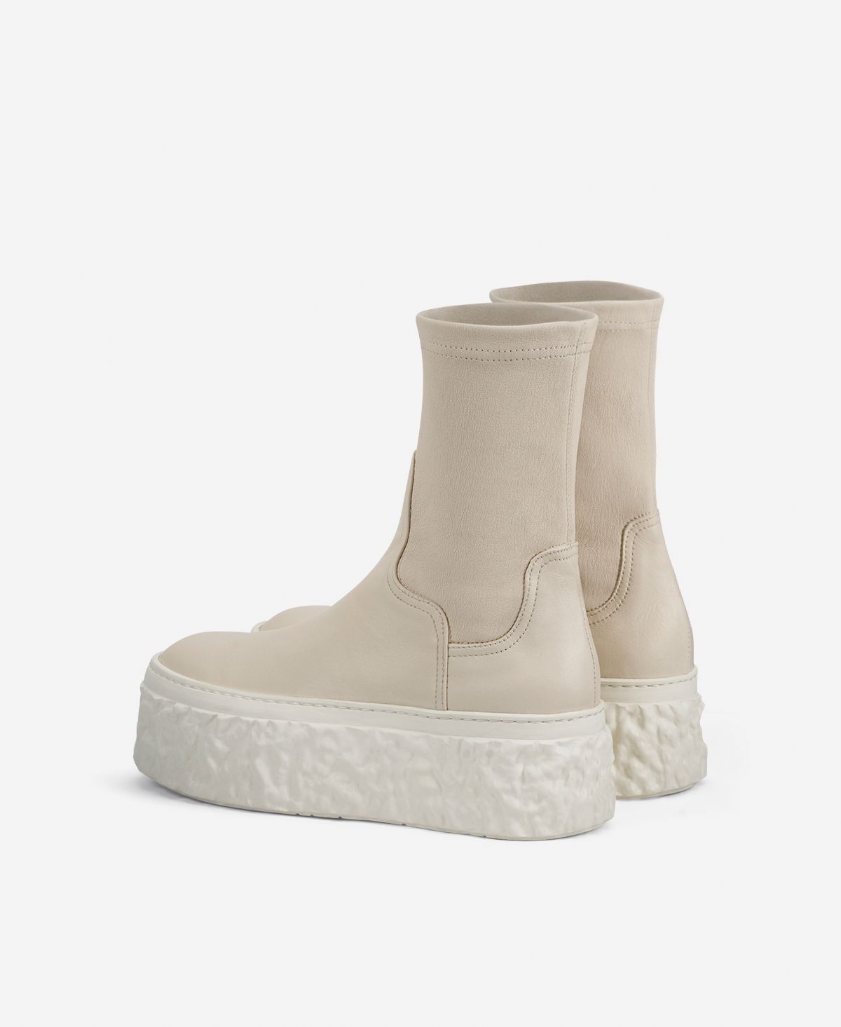 Agl Stivaletto stretch con platform Avorio Magma Stretch Economico