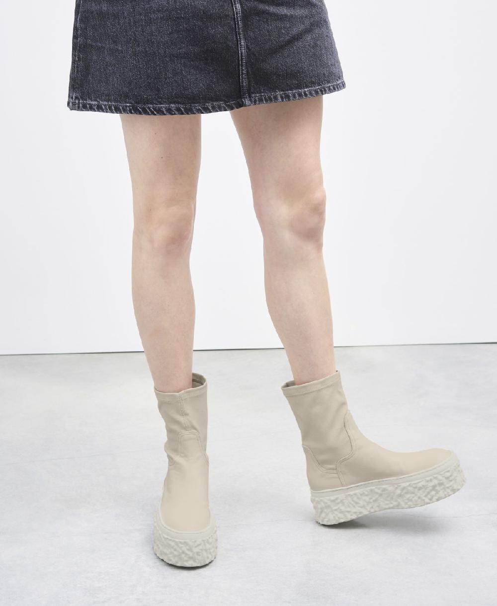 Agl Stivaletto stretch con platform Avorio Magma Stretch Economico