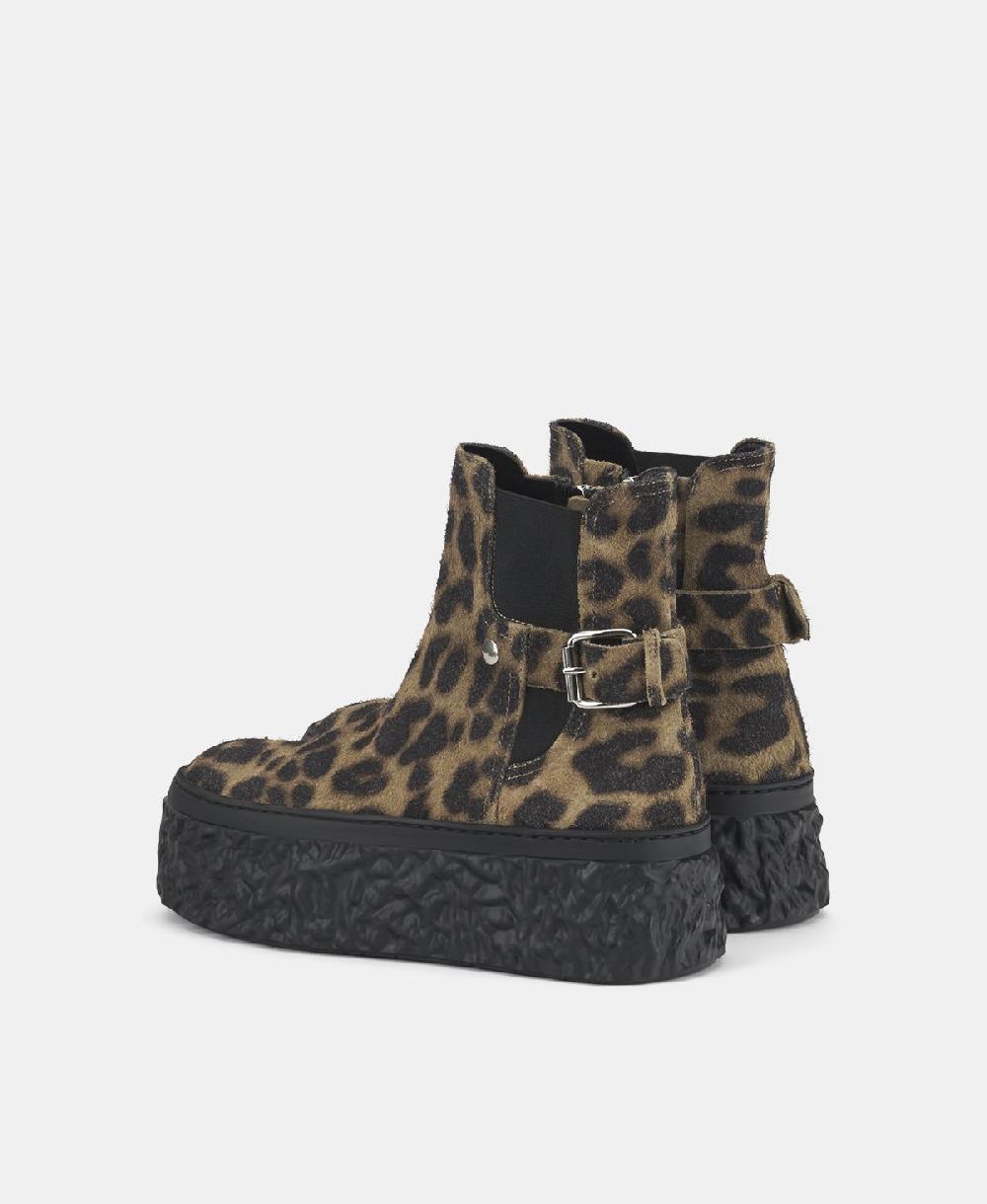 Agl Stivaletto animalier con platform Stampa leopard Magma Biker In Vendita