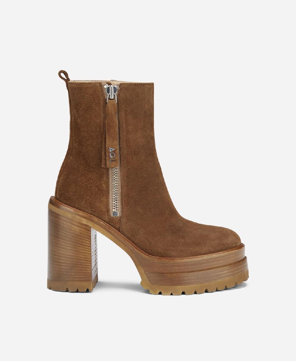 Agl Stivaletto in velour Cuoio Tora Promozione