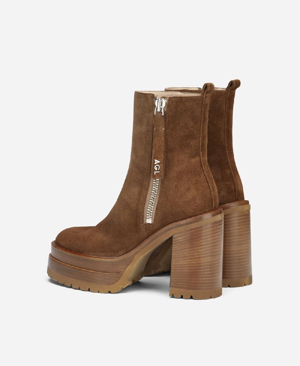 Agl Stivaletto in velour Cuoio Tora Promozione