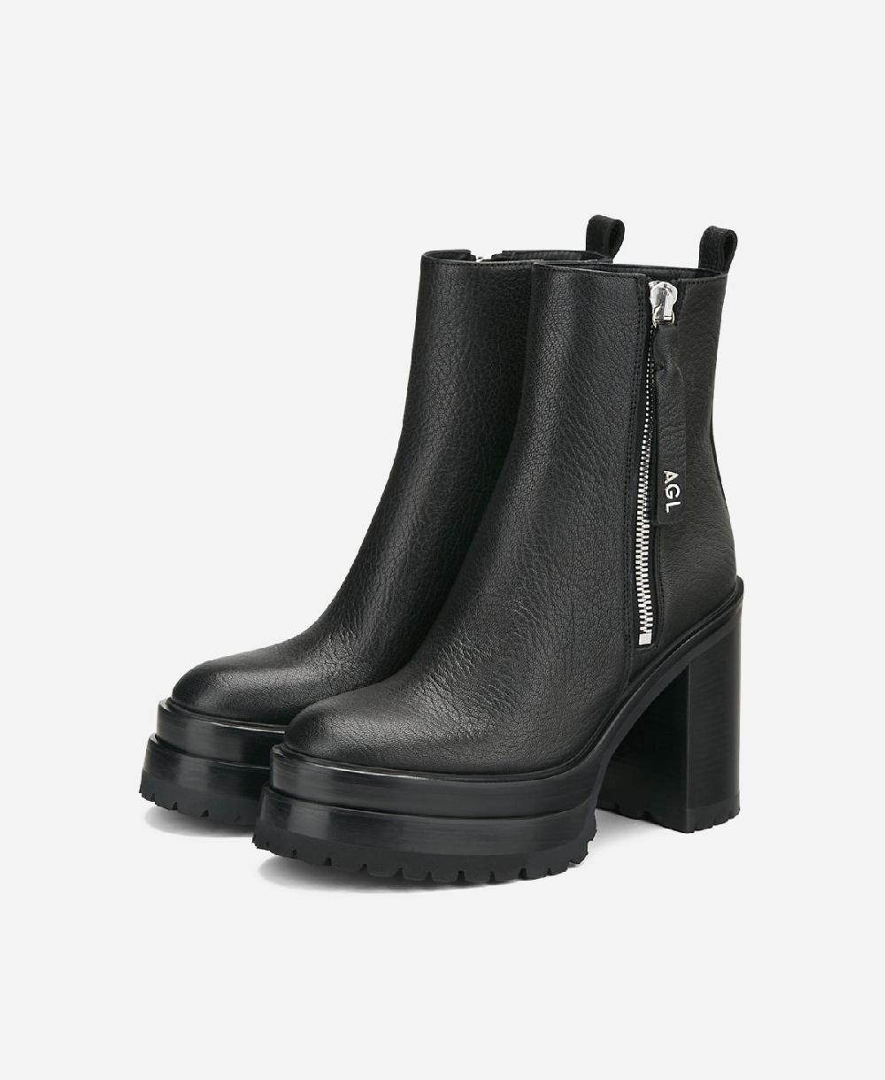 Agl Stivaletto in pelle Nero Tora Pezzi Unici