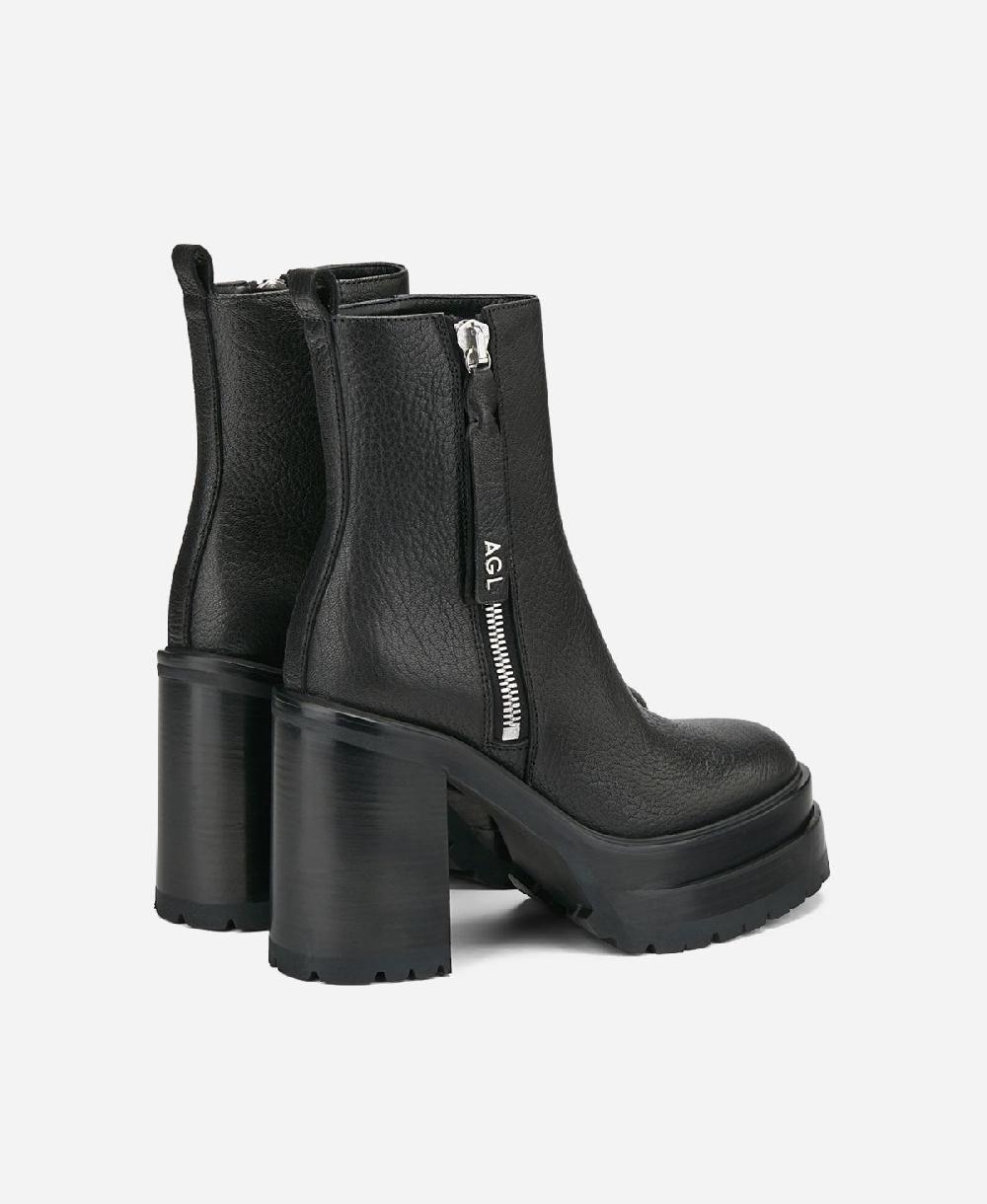 Agl Stivaletto in pelle Nero Tora Pezzi Unici