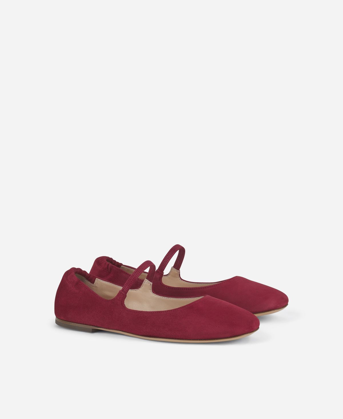 Agl Ballerina in velour Rosso Iris Consegna Veloce