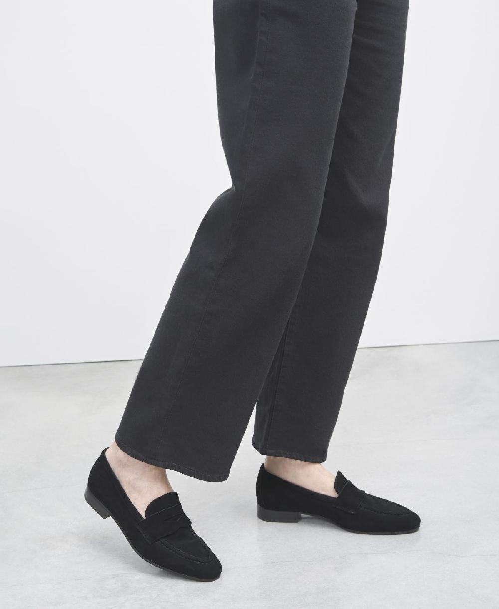 Agl Loafer in velour Nero Costanza Stitch Fino Al -60%