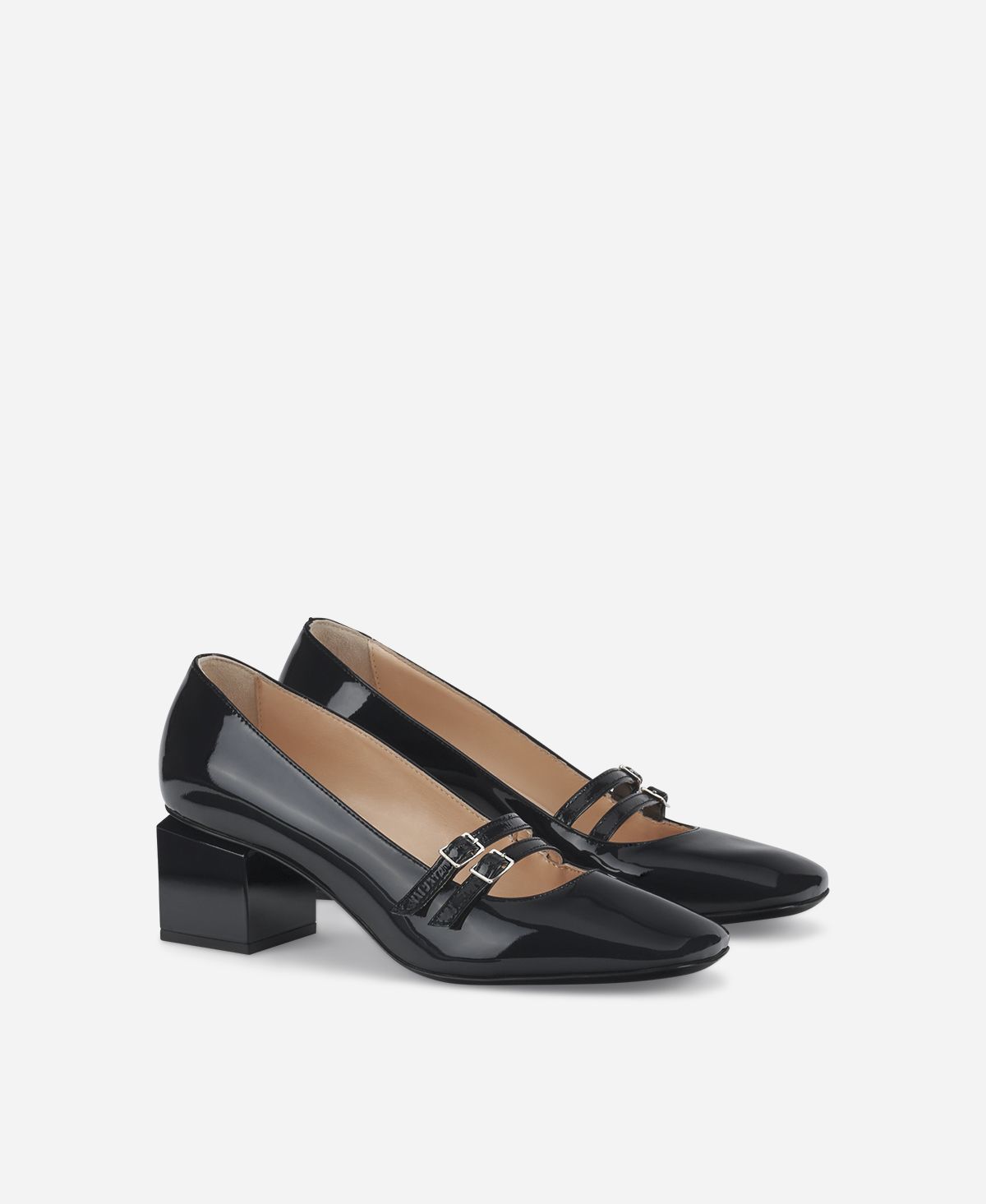 Agl Pump con cinturini Blu notte Angie Mary Jane In Vendita