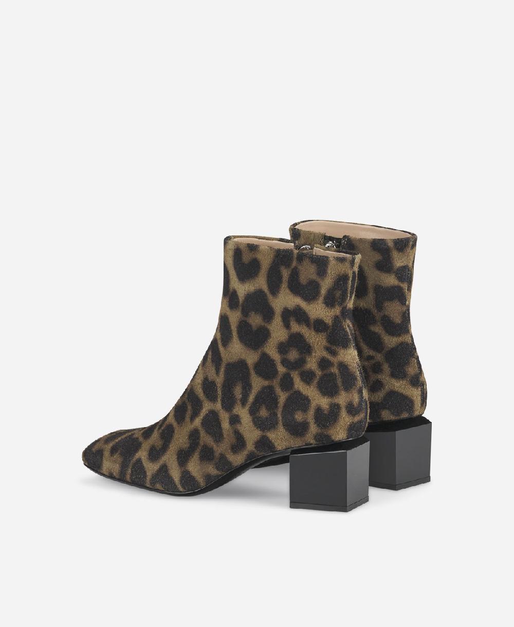 Agl Stivaletto animalier con tacco cubico Stampa leopard Angie Pure Vendita Economica