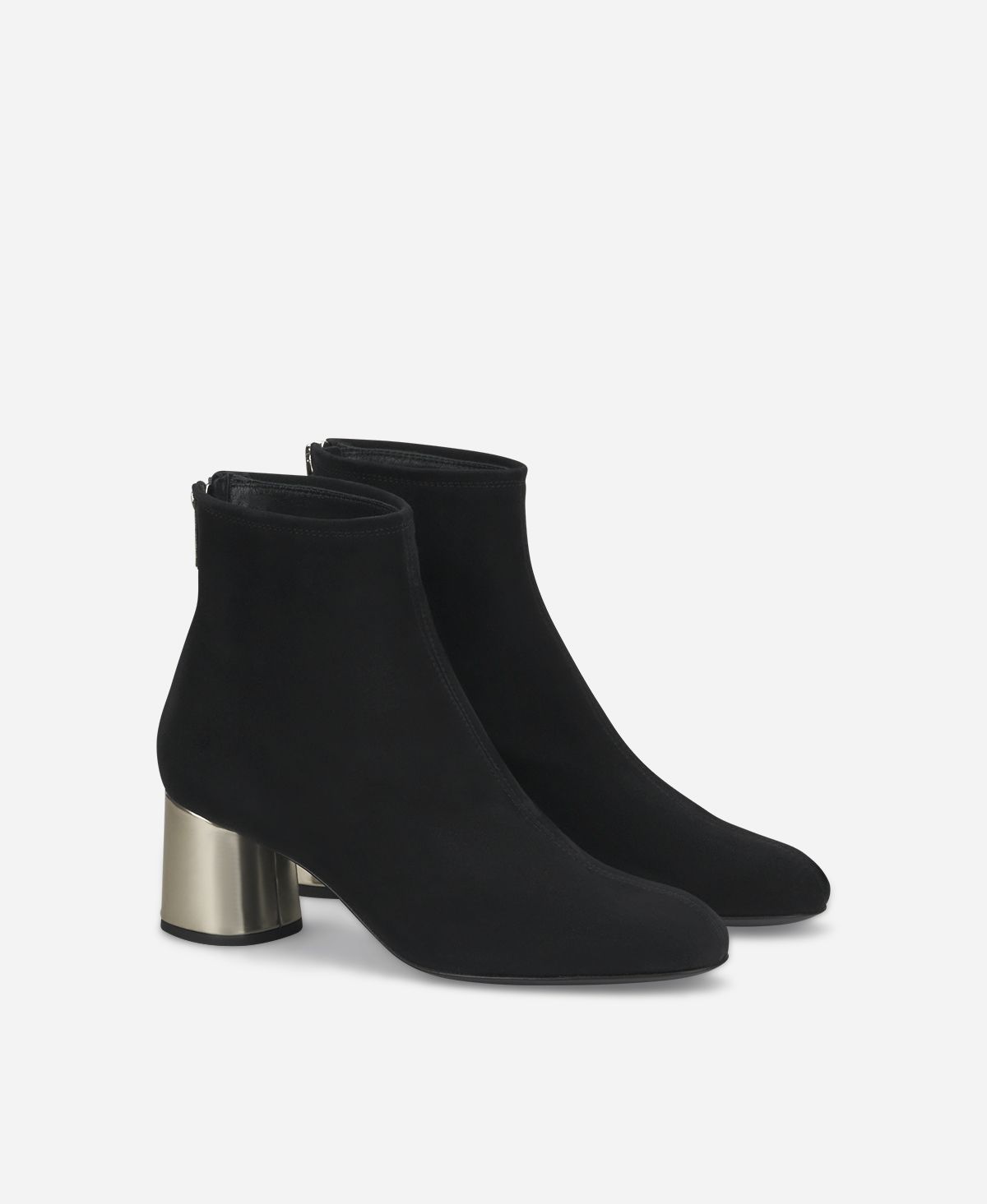 Agl Stivaletto in velour con tacco Nero Veta Precious I Più Venduti