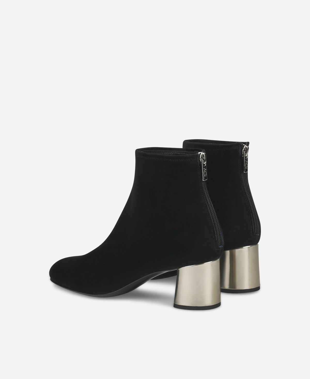 Agl Stivaletto in velour con tacco Nero Veta Precious I Più Venduti