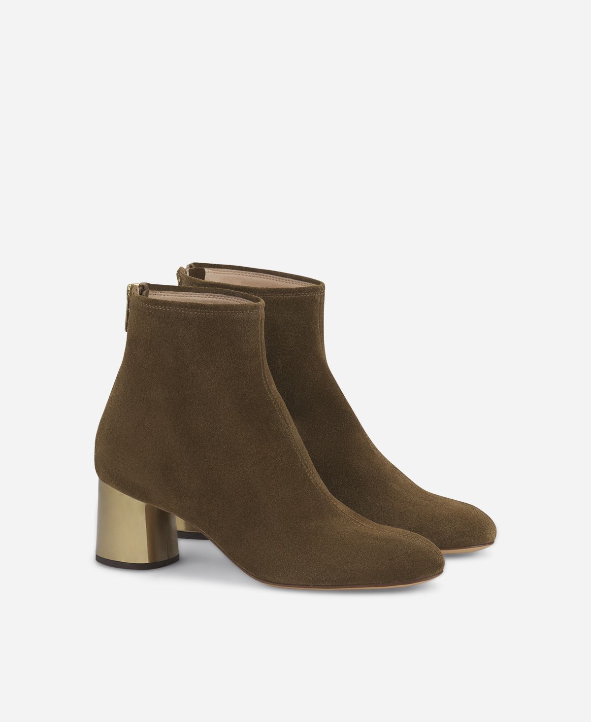 Agl Stivaletto in velour con tacco Verde Veta Precious Vendite Flash