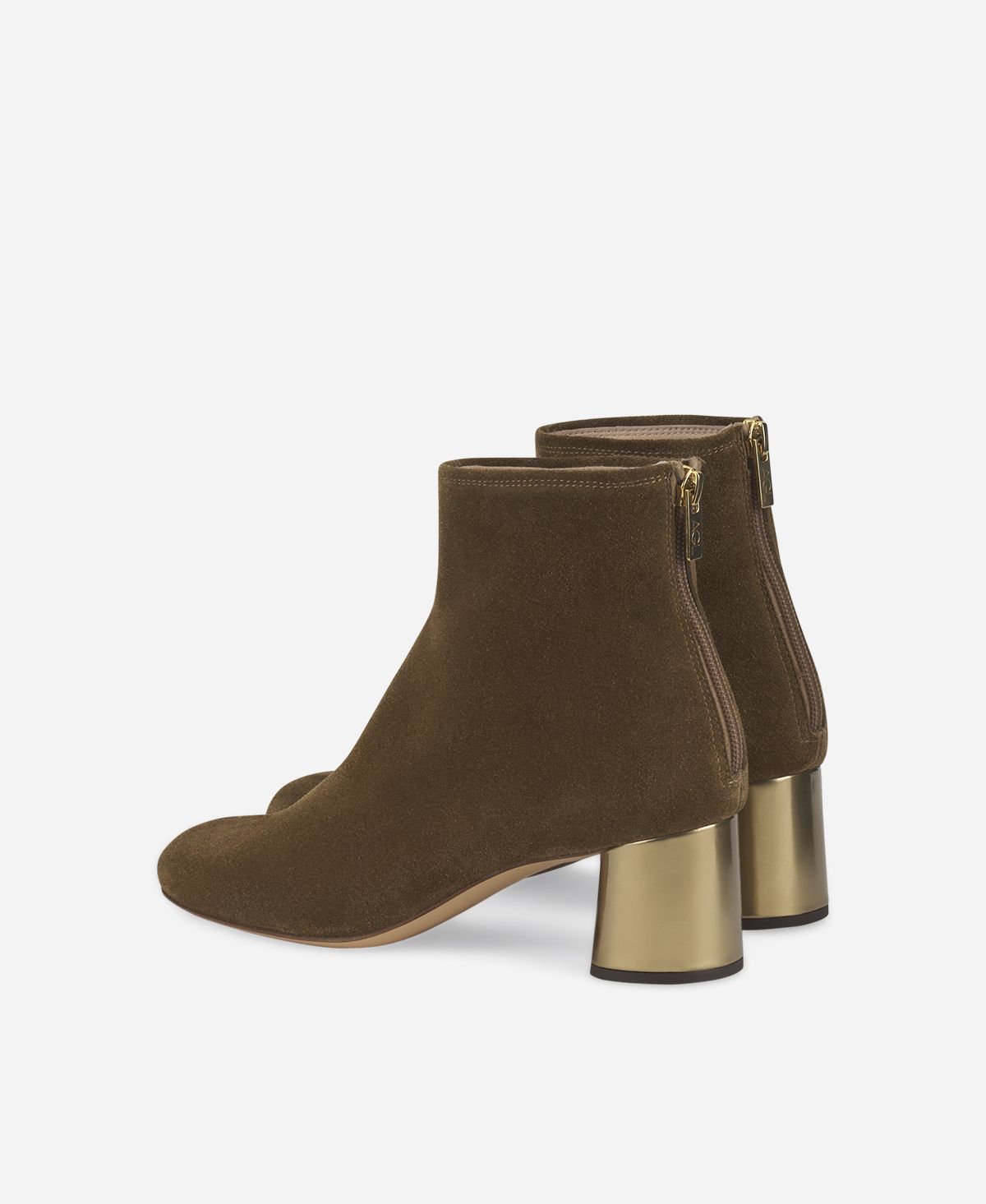 Agl Stivaletto in velour con tacco Verde Veta Precious Vendite Flash