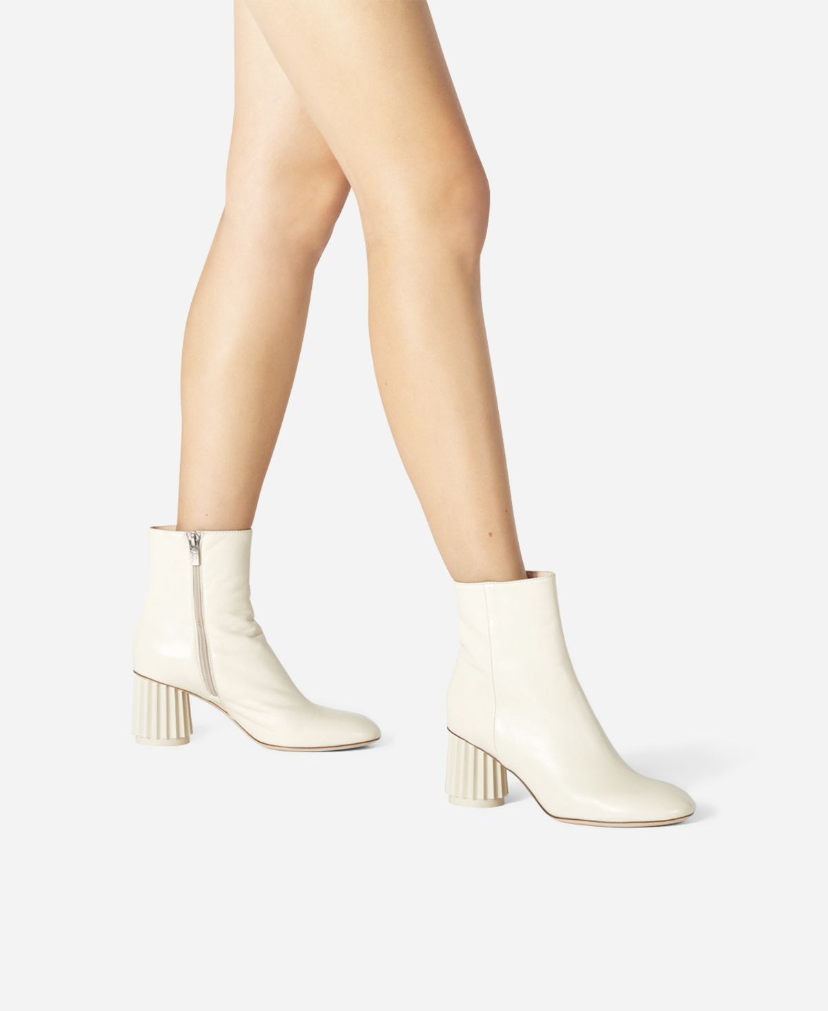 Agl Stivaletto con tacco design Crema Dorica M Bootie Nuova