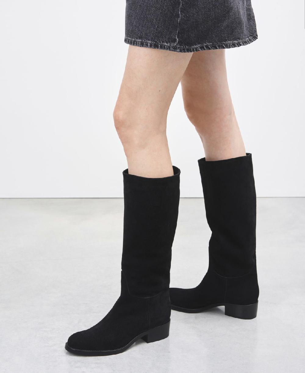 Agl Stivale in velour waterproof Nero Georgia In Linea