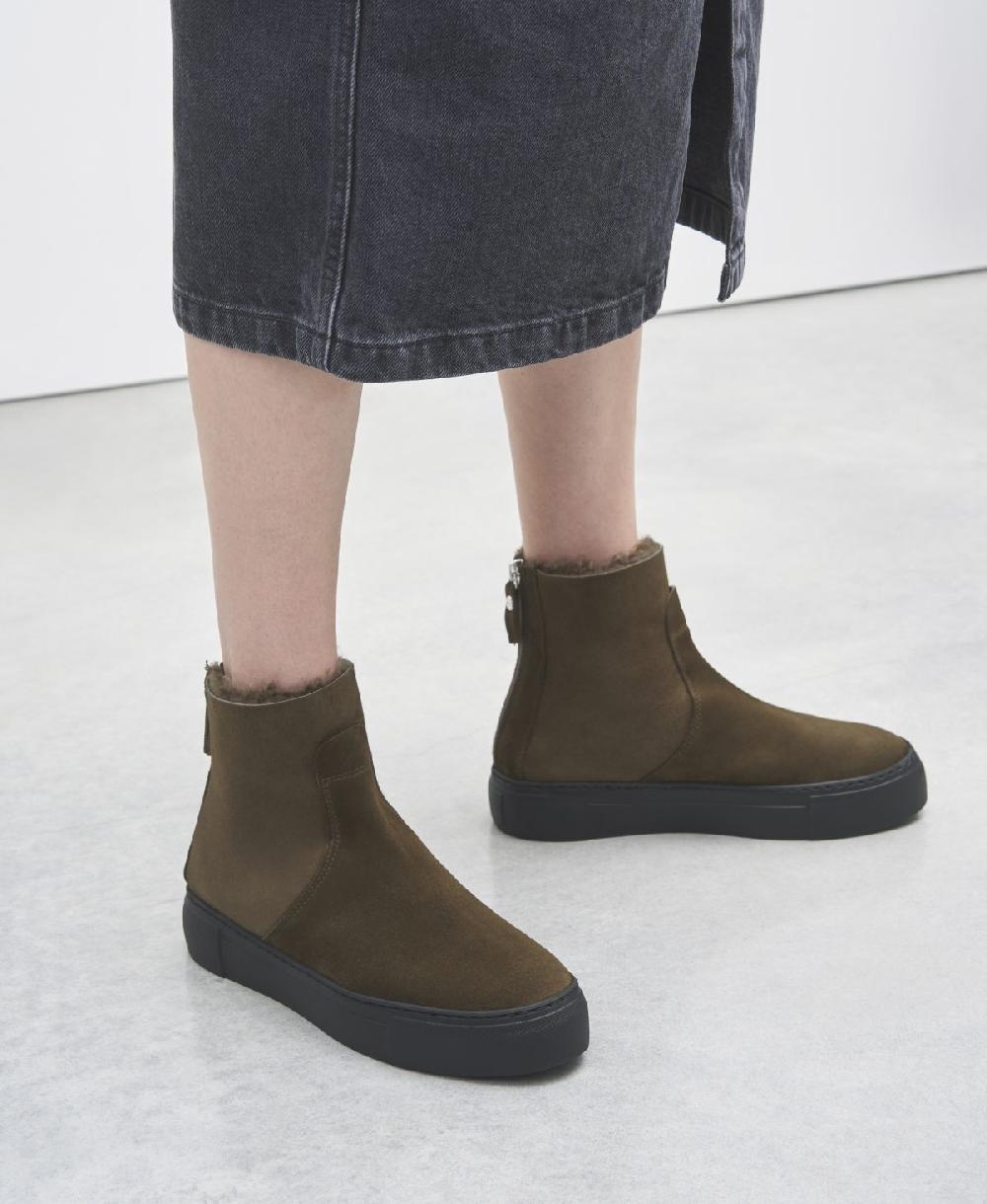 Agl Sneaker stivaletto in montone Brown Meghan Warm Promozione
