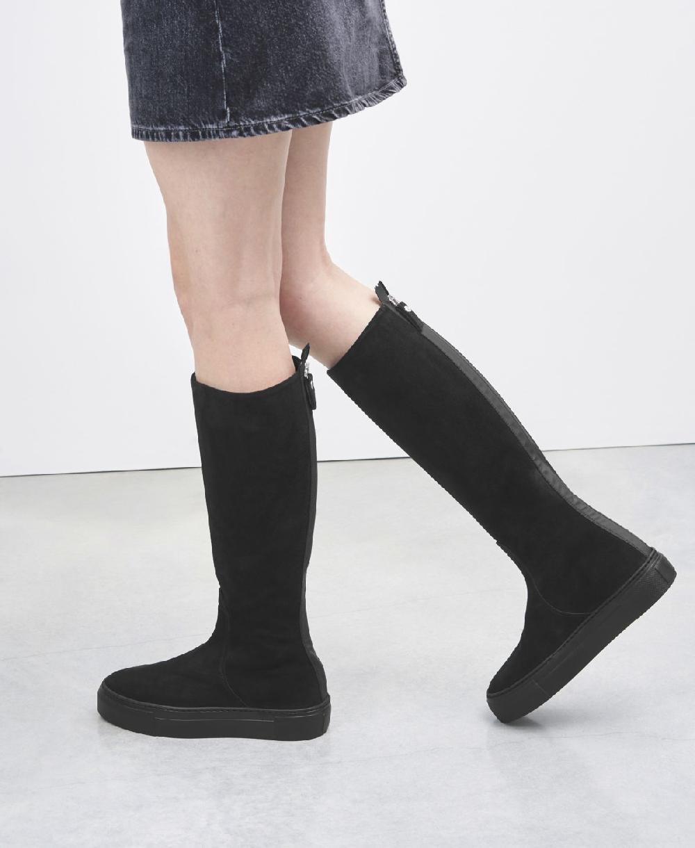 Agl Stivale sportivo in velour Nero Meghan Boot Pezzi Unici