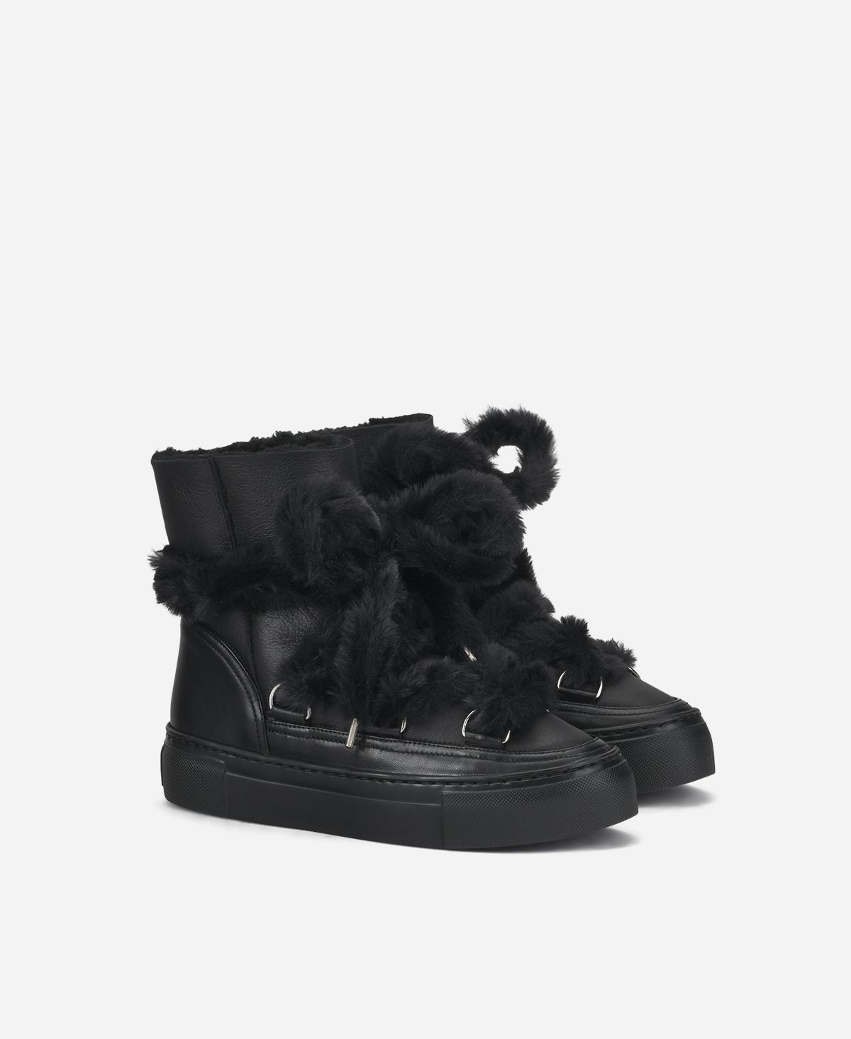 Agl Sneaker stivaletto con pelliccia Nero Kate Moda