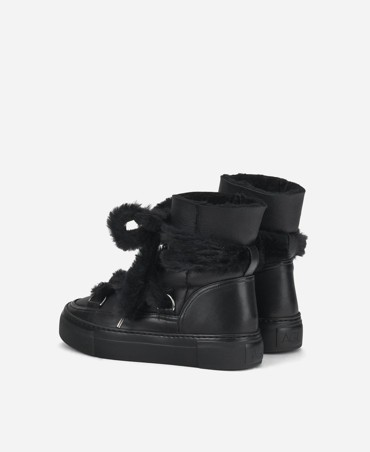 Agl Sneaker stivaletto con pelliccia Nero Kate Moda