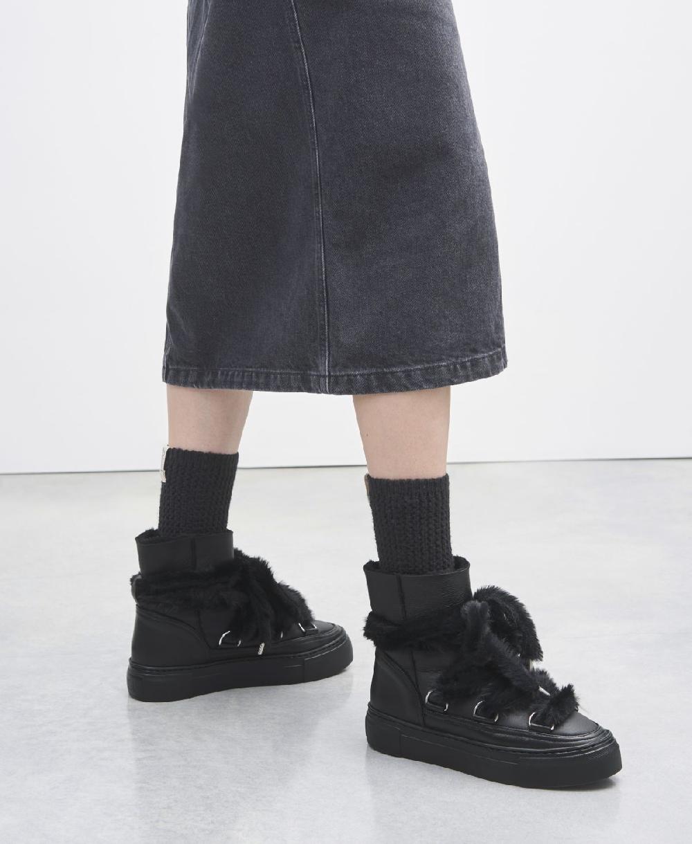 Agl Sneaker stivaletto con pelliccia Nero Kate Moda